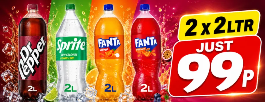 2 for 99p 2ltr Bottles