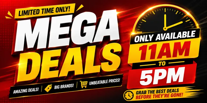 Mega Deals (11am - 5pm)