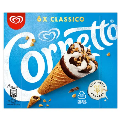 Cornetto  Ice cream Classic 6x 90 ml