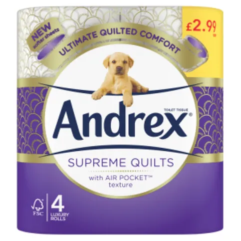 Andrex Quilts Toilet Tissue 4 Rolls