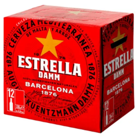 Estrella Damm Premium Lager Beer 12x330ml (Bottles)