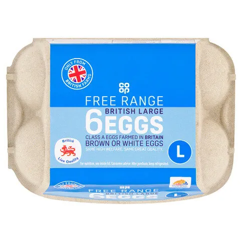 Co-op 6 British Large Free Range Eggs