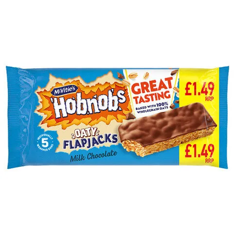 McVitie's Hobnobs Oaty Flapjacks Milk Chocolate (5 Pack)