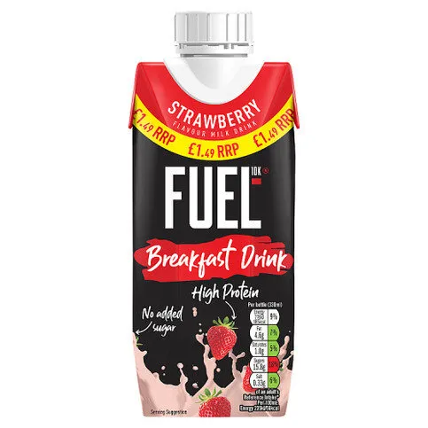Fuel10K Breakfast Drink Strawberry Flavour Milk Drink 330ml