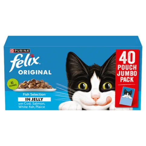Felix Original Fish Selection in Jelly 40 x 85g (3.4kg)