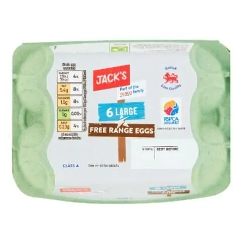 Jack's Large Free Range Eggs 6 Pack
