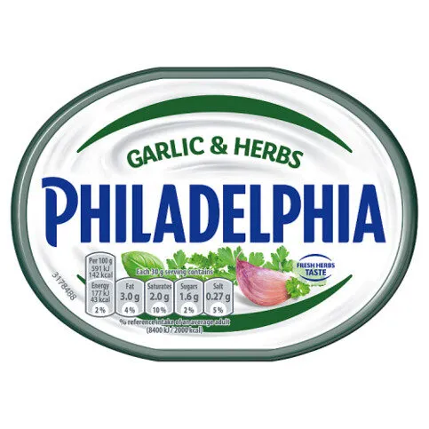 Philadelphia Garlic & Herbs Soft Cream Cheese 165g