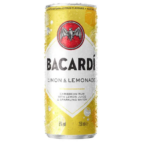 BACARDÍ Limon & Lemonade Real Rum Cocktail, 25cl