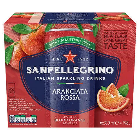 San Pellegrino Sparkling Blood Orange Beverage 6 x 330ml